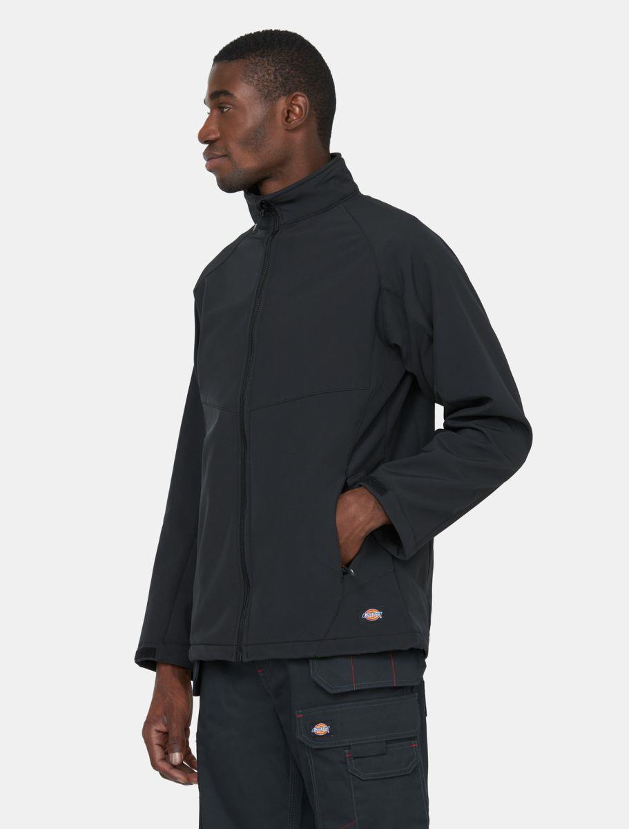 Dickies black shower-proof breathable softshell jacket