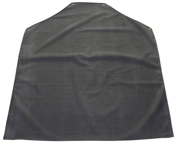 Black rubber 42" X 36" bib apron - ties not included
