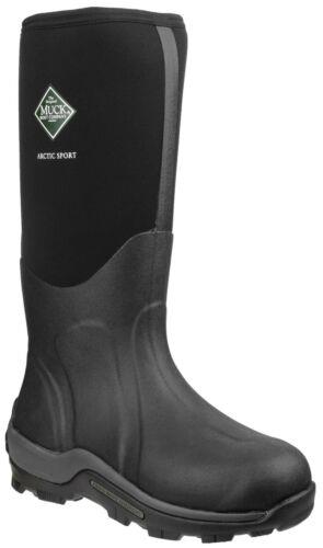 Muck Boot Arctic Sport black fleece lined wellington boot