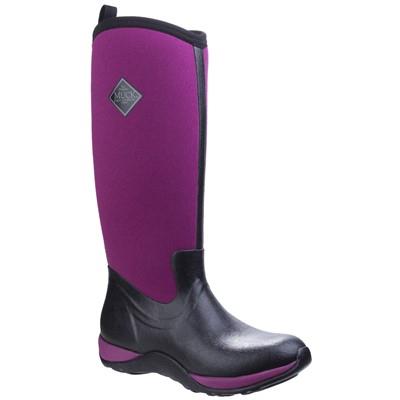 Muck Boots Arctic Adventure black/maroon neoprene womens ladies wellington boot