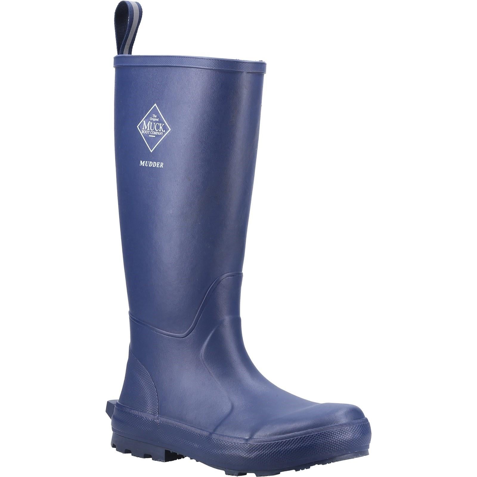 Muck Boots Mudder Tall navy blue memory foam waterproof wellington boots