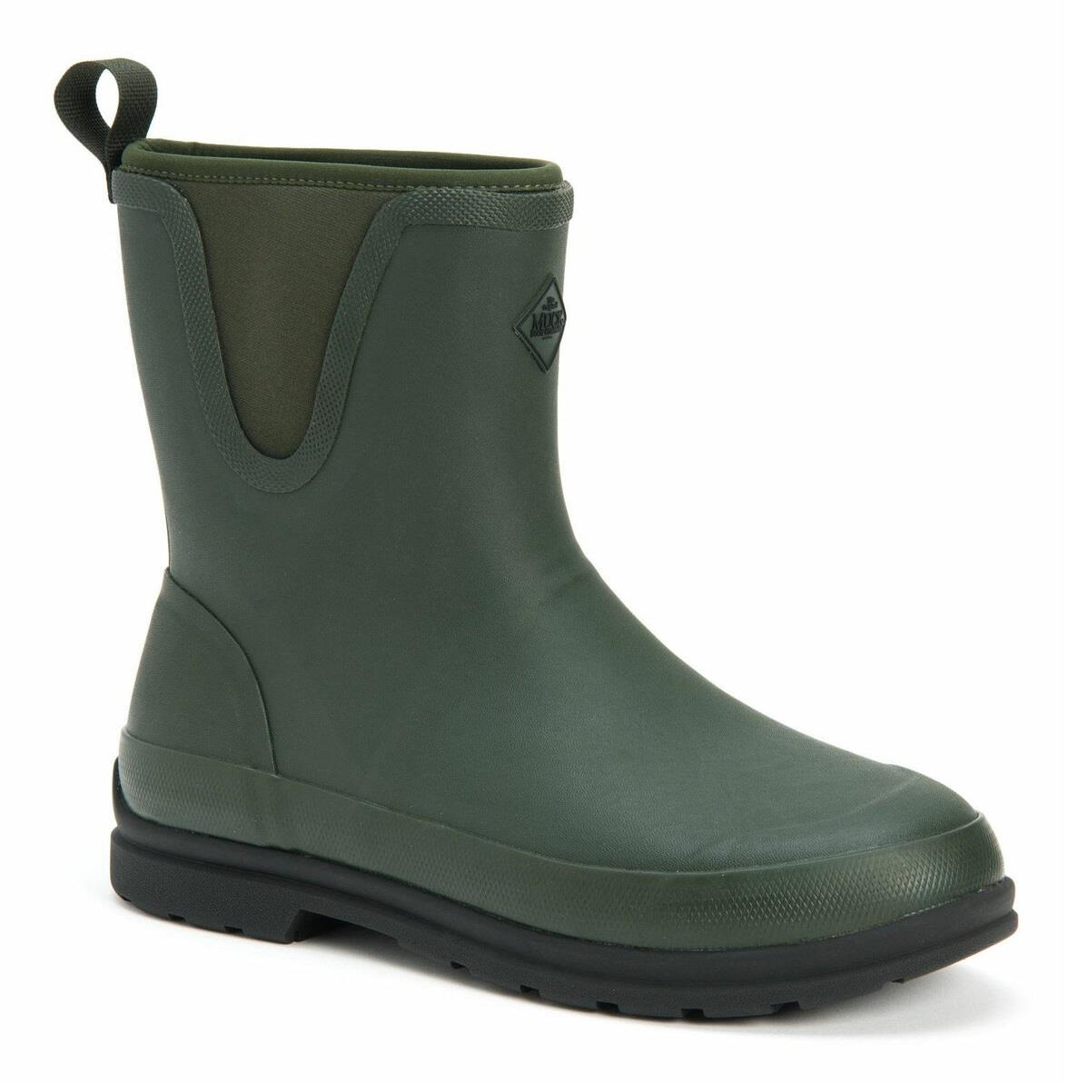 Muck Boots Originals moss green waterproof pull on mid length wellington boots