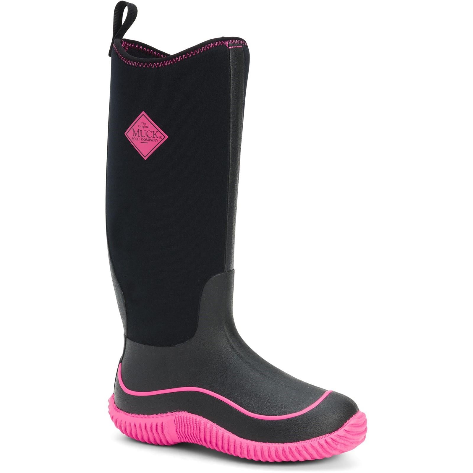 Muck Boots Hale ladies black/pink wellington boots
