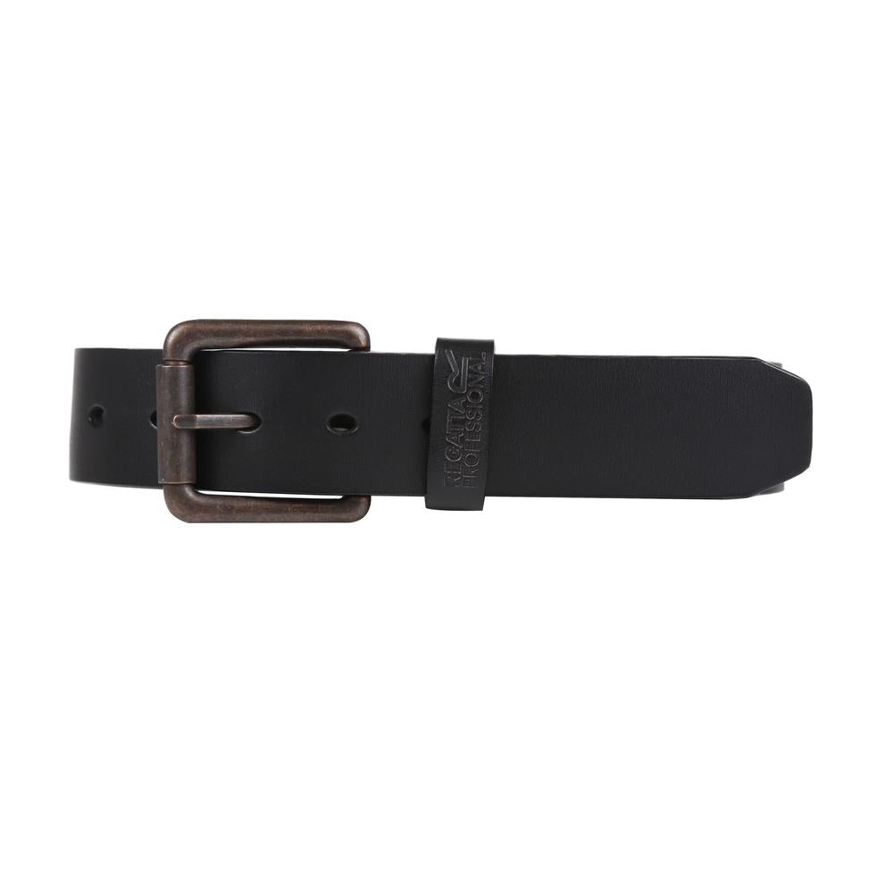 Regatta Pro black leather belt with metal buckle #TRB139