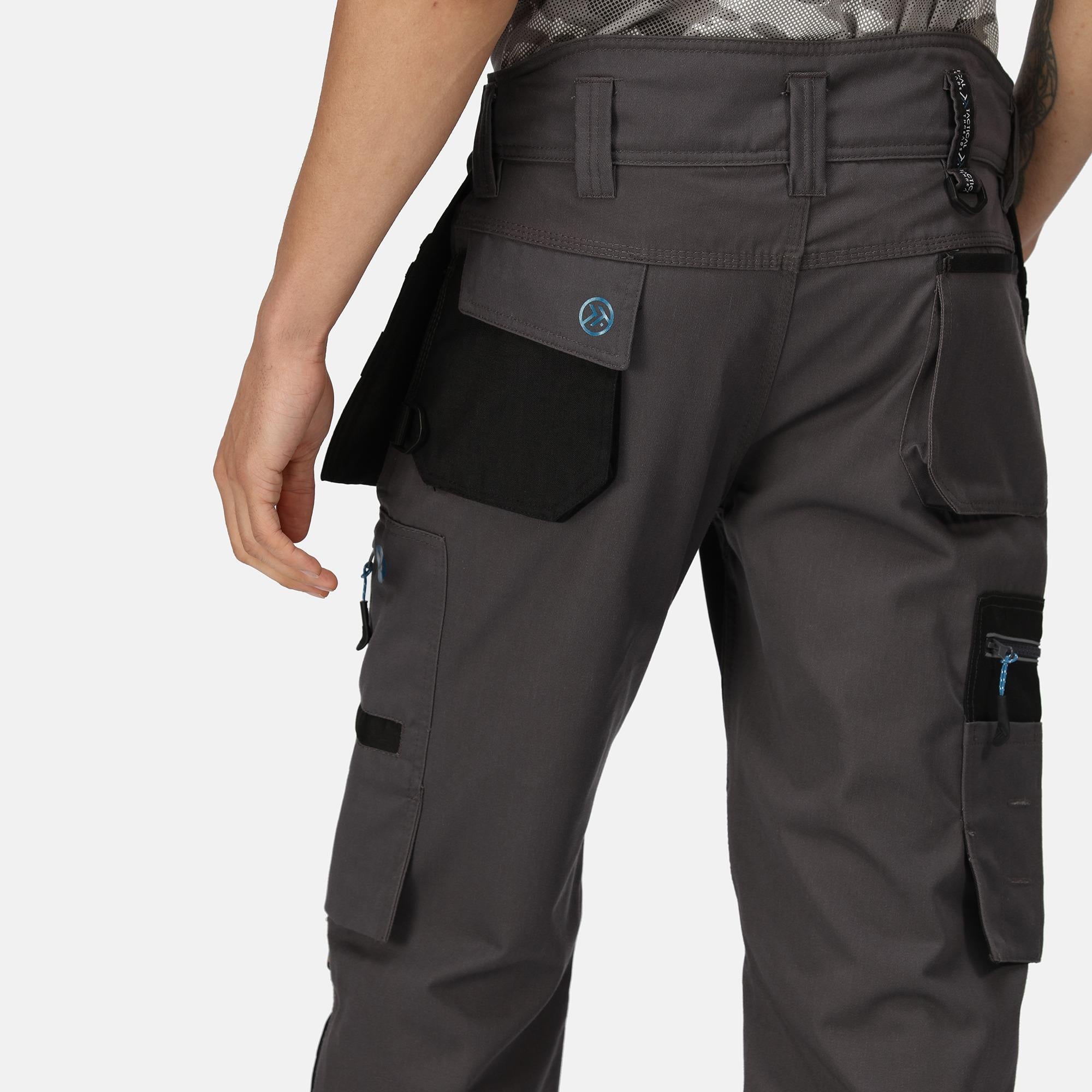Regatta Execute Holster men's grey twill multi-pocket work trouser #TRJ543