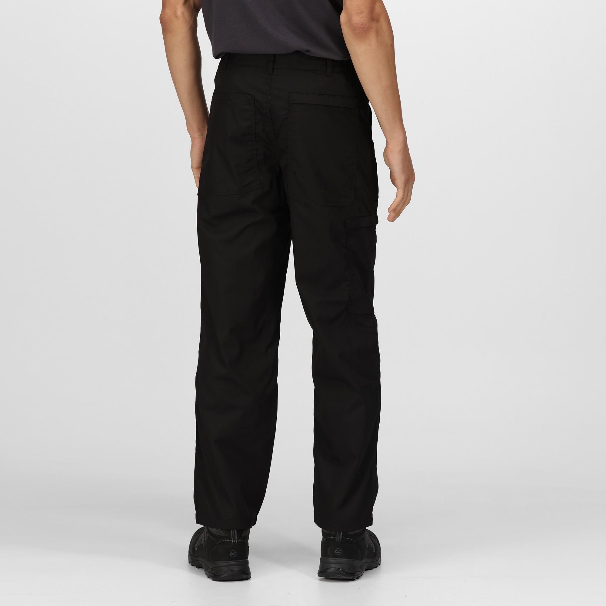 Regatta Lined Action black men's water-repellent warm-insulated multi-pocket work  trouser #TRJ331