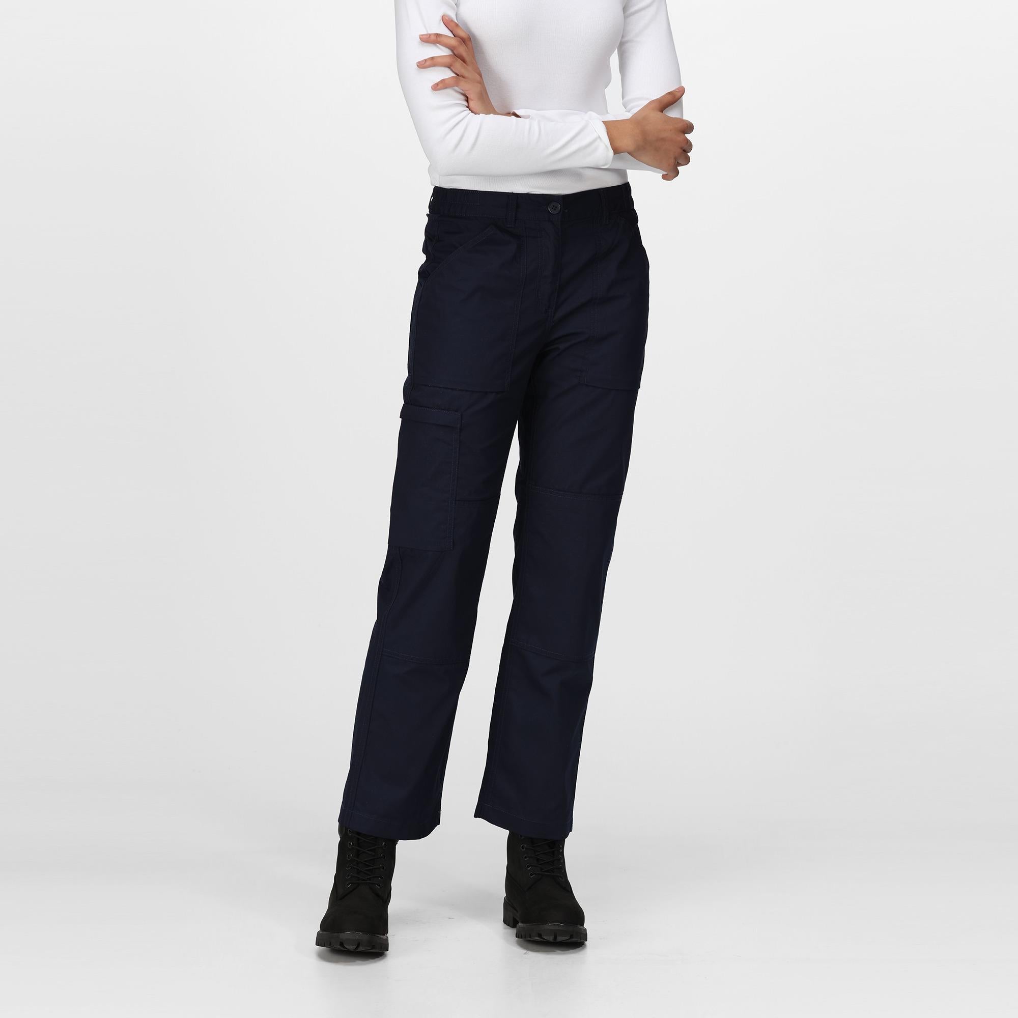 Regatta Action II navy women's multi-pocket water-repellent trousers #TRJ334