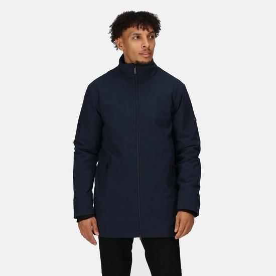 Regatta Hampton navy men's waterproof insulated hooded jacket #TRA251