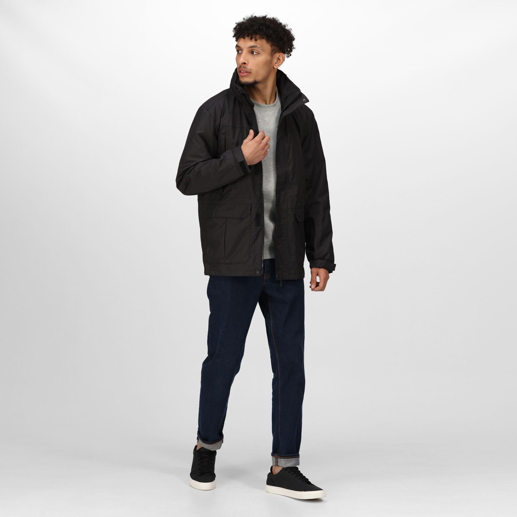 Regatta Vertex III black men's waterproof breathable lined winter jacket #TRA463
