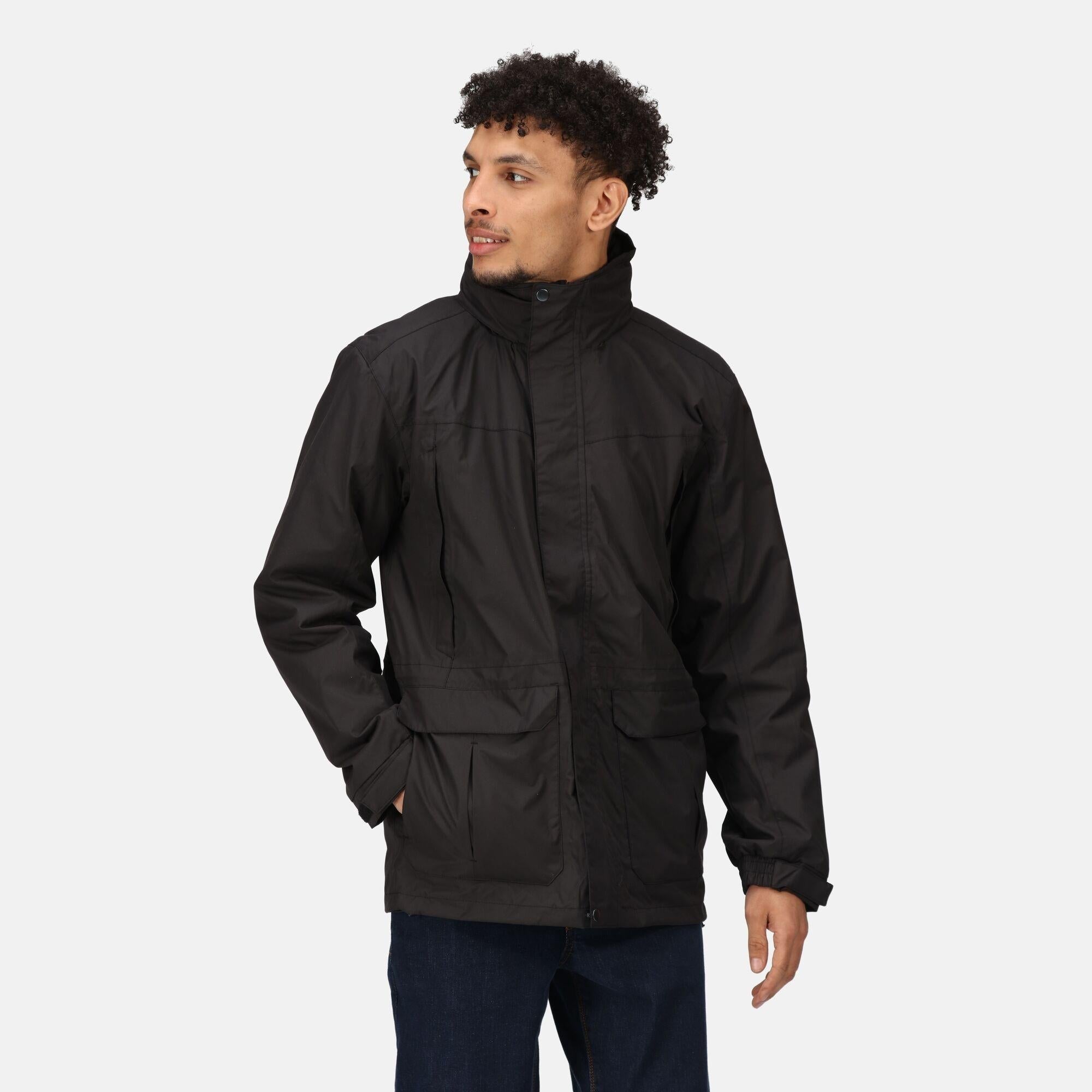 Regatta Vertex III black men's waterproof breathable lined winter jacket #TRA463