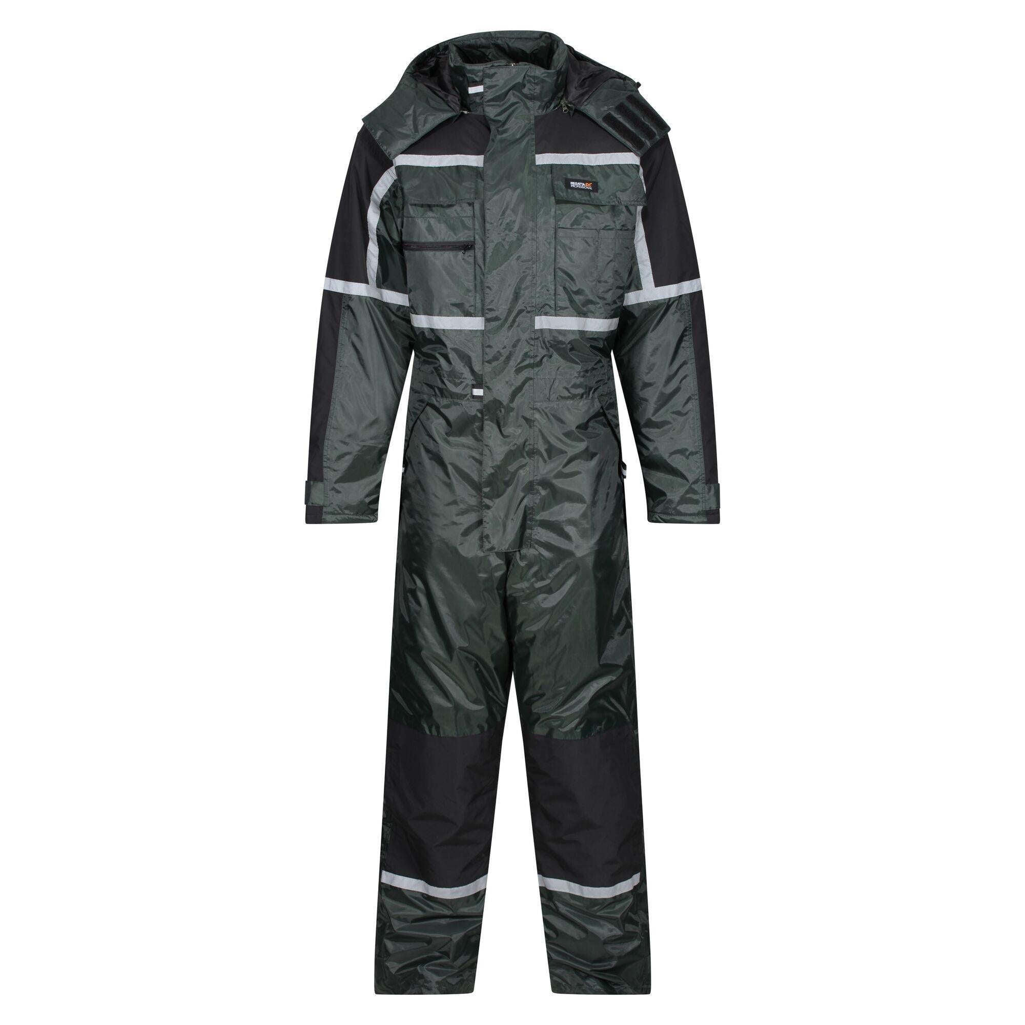 Regatta Pro olive men's waterproof insulated padded winter coverall #TRA225