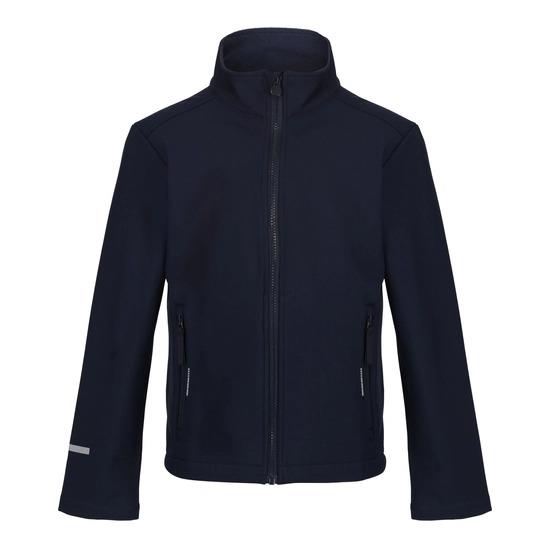 Regatta Ablaze navy children's warm stretch softshell jacket #TRA732