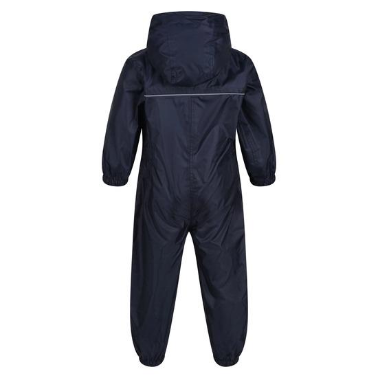Regatta Puddle navy kid's waterproof splash rain suit coverall #TRW466