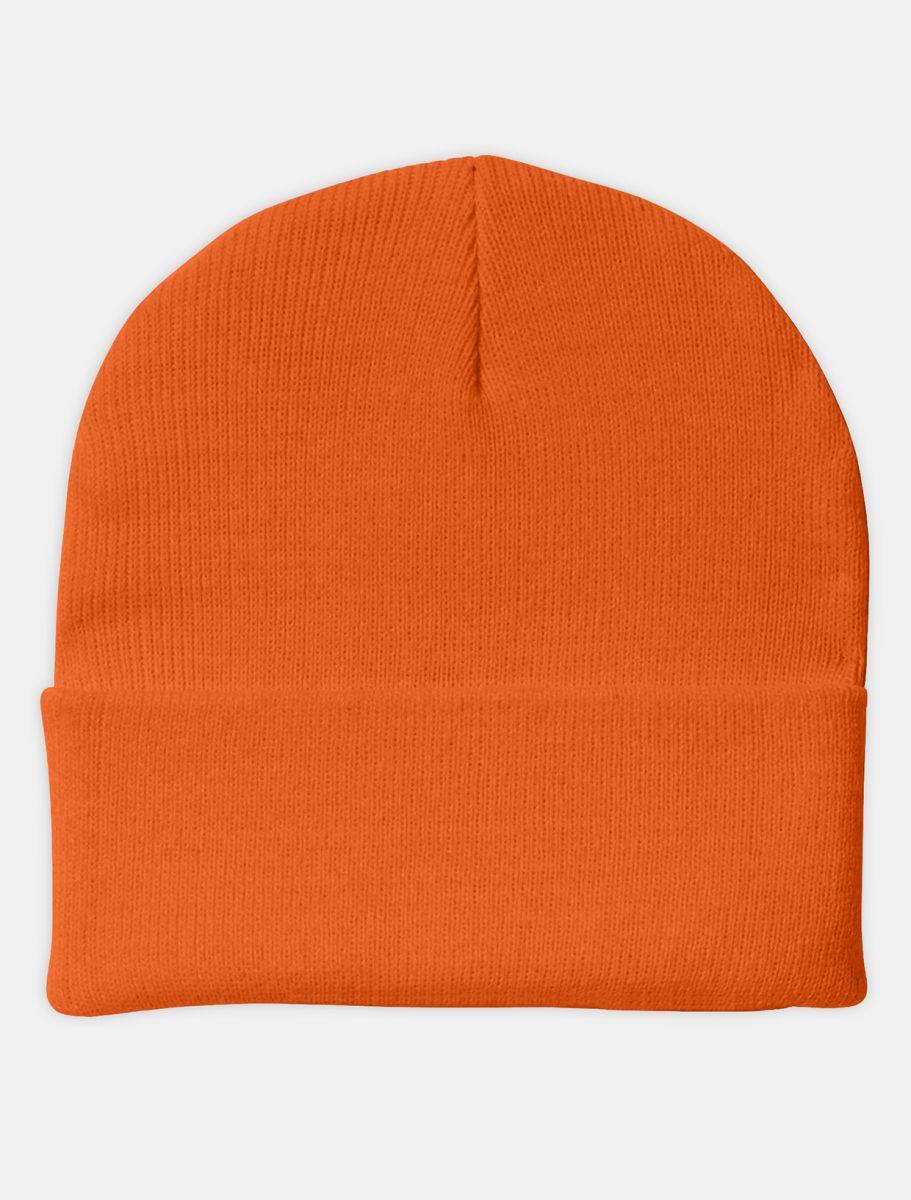 Dickies neon orange knitted acrylic cuffed beanie cap