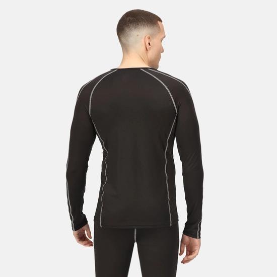 Regatta Pro black men's recycled quick-dry base layer long sleeve top #TRS228