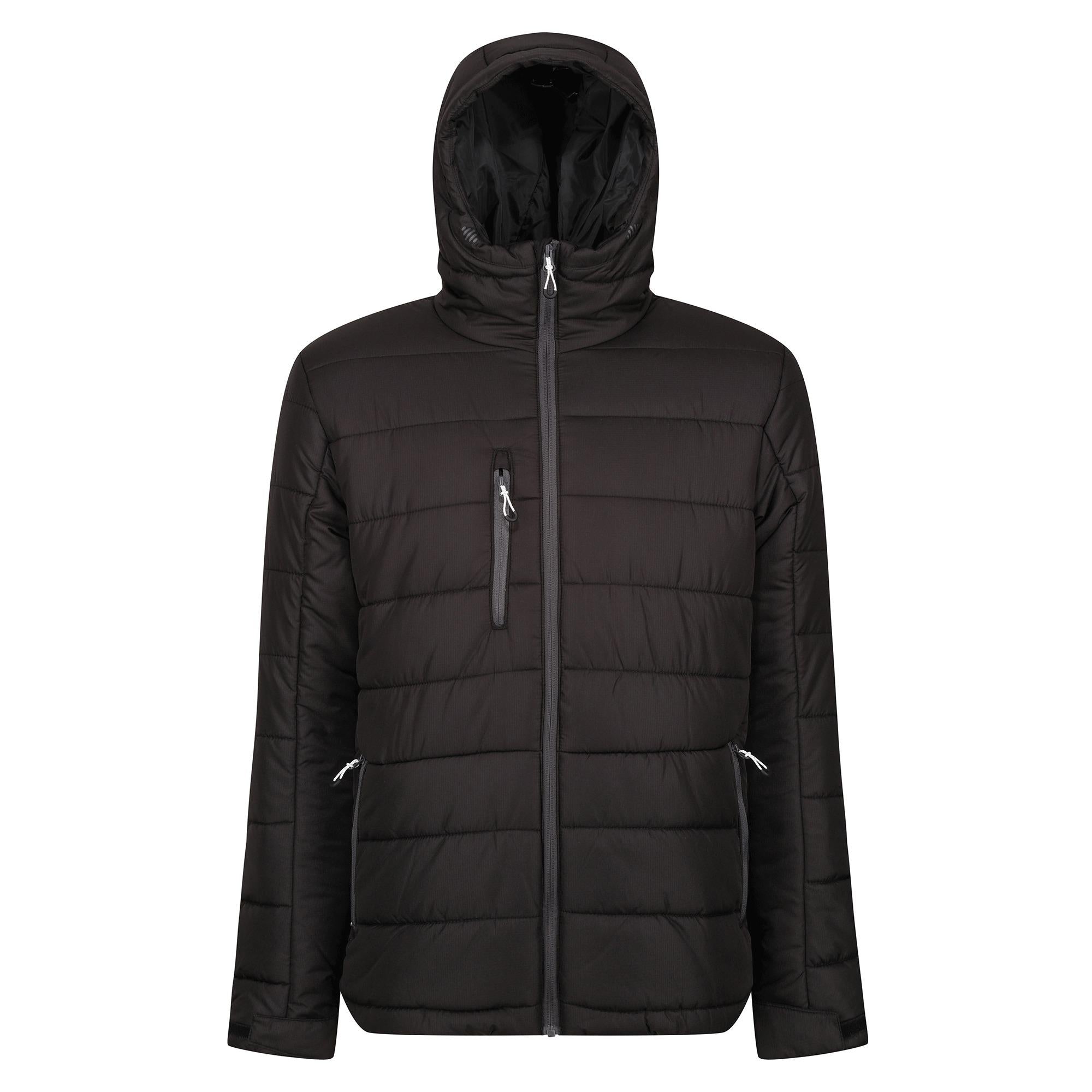 Regatta Navigate black/seal grey men's Ripstop thermal insulated jacket #TRA241