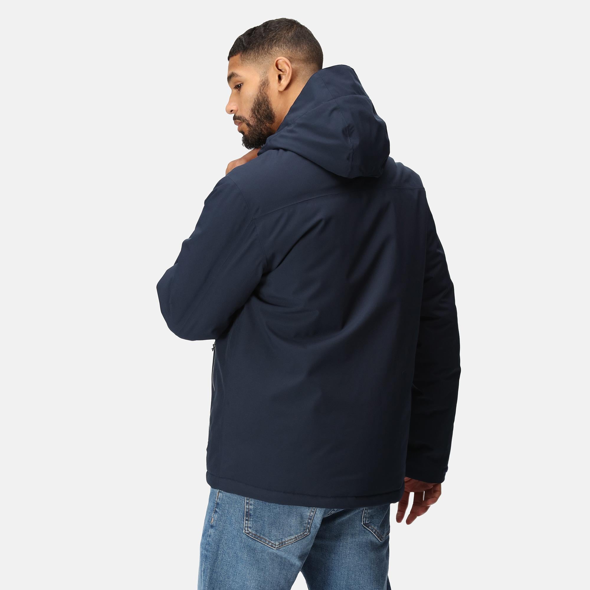 Regatta Navigate navy/seal grey men's waterproof insulated recycled jacket #TRA253