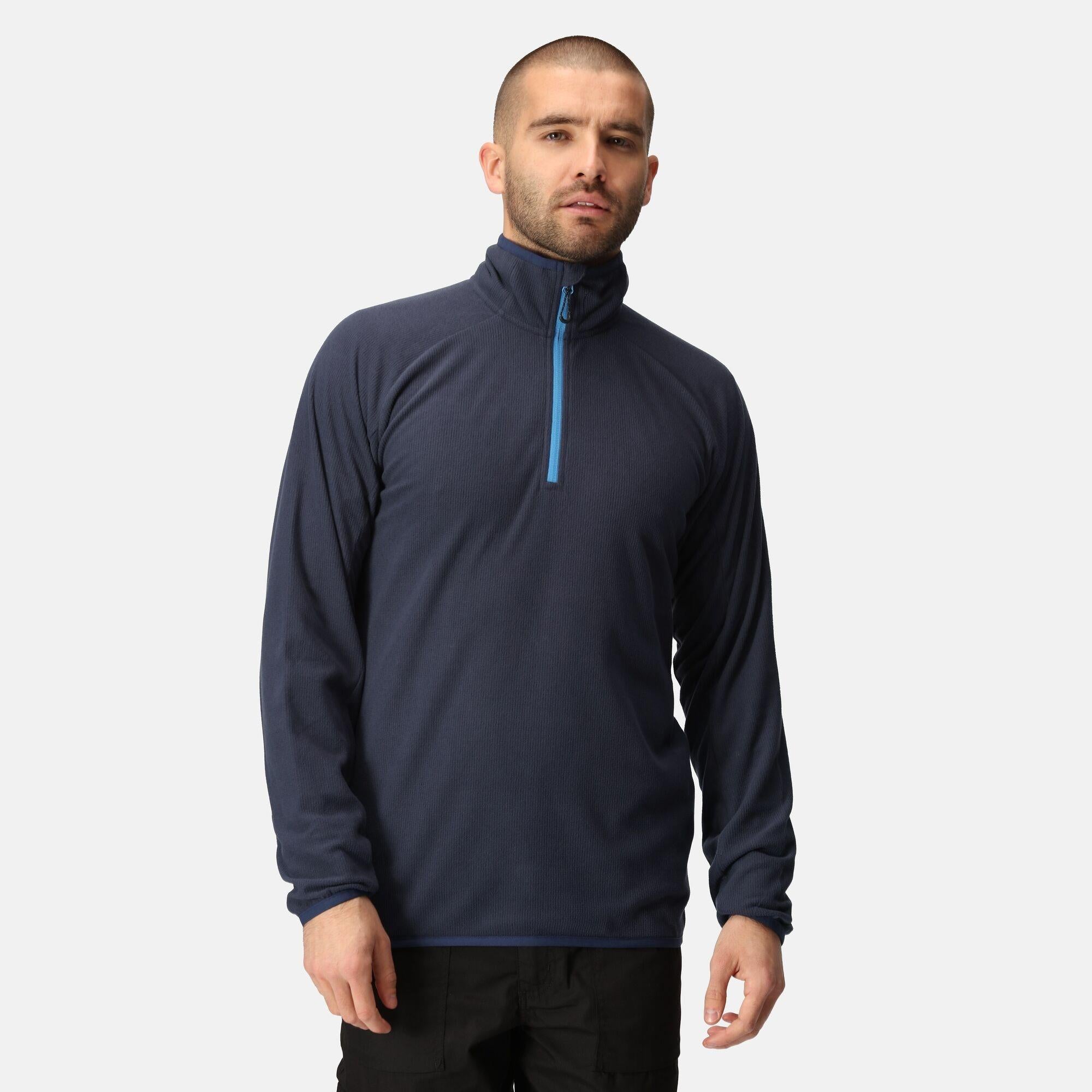 Regatta Navigate navy/french blue men's lightweight half-zip fleece #TRF691