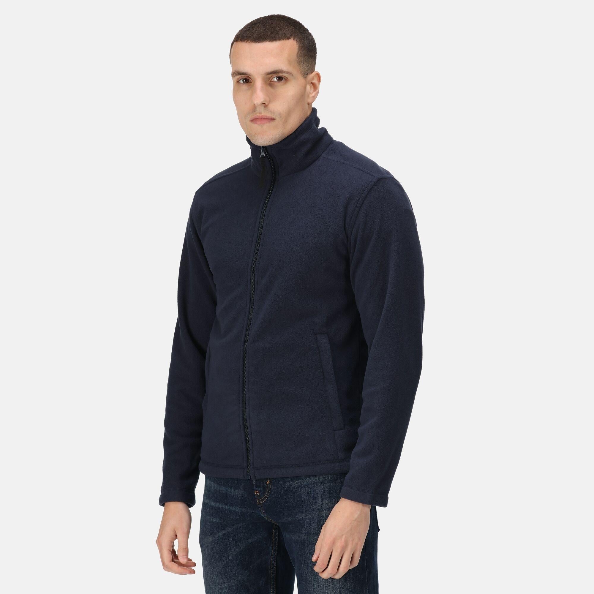 Regatta navy men's lightweight layering full-zip micro fleece #TRF557