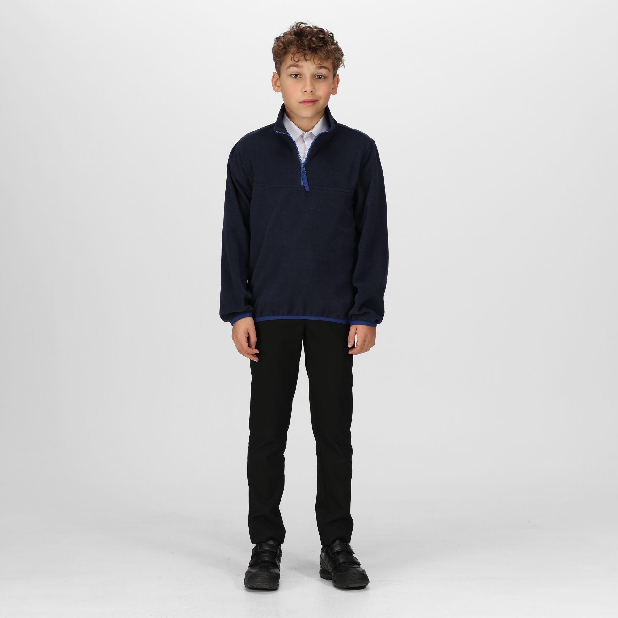 Regatta Junior navy kid's warm quick-dry half-zip micro-fleece #TRF679