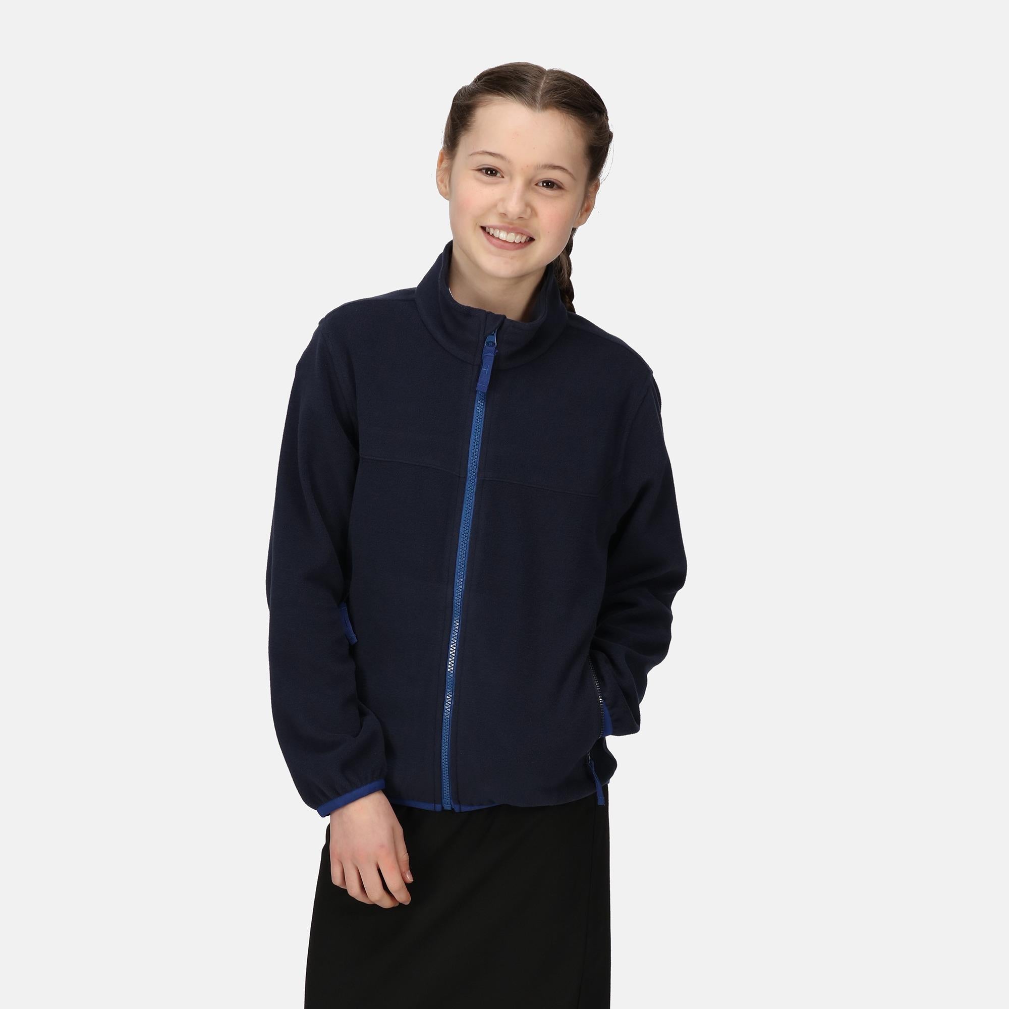 Regatta Junior navy kid's warm full-zip micro-fleece #TRF688
