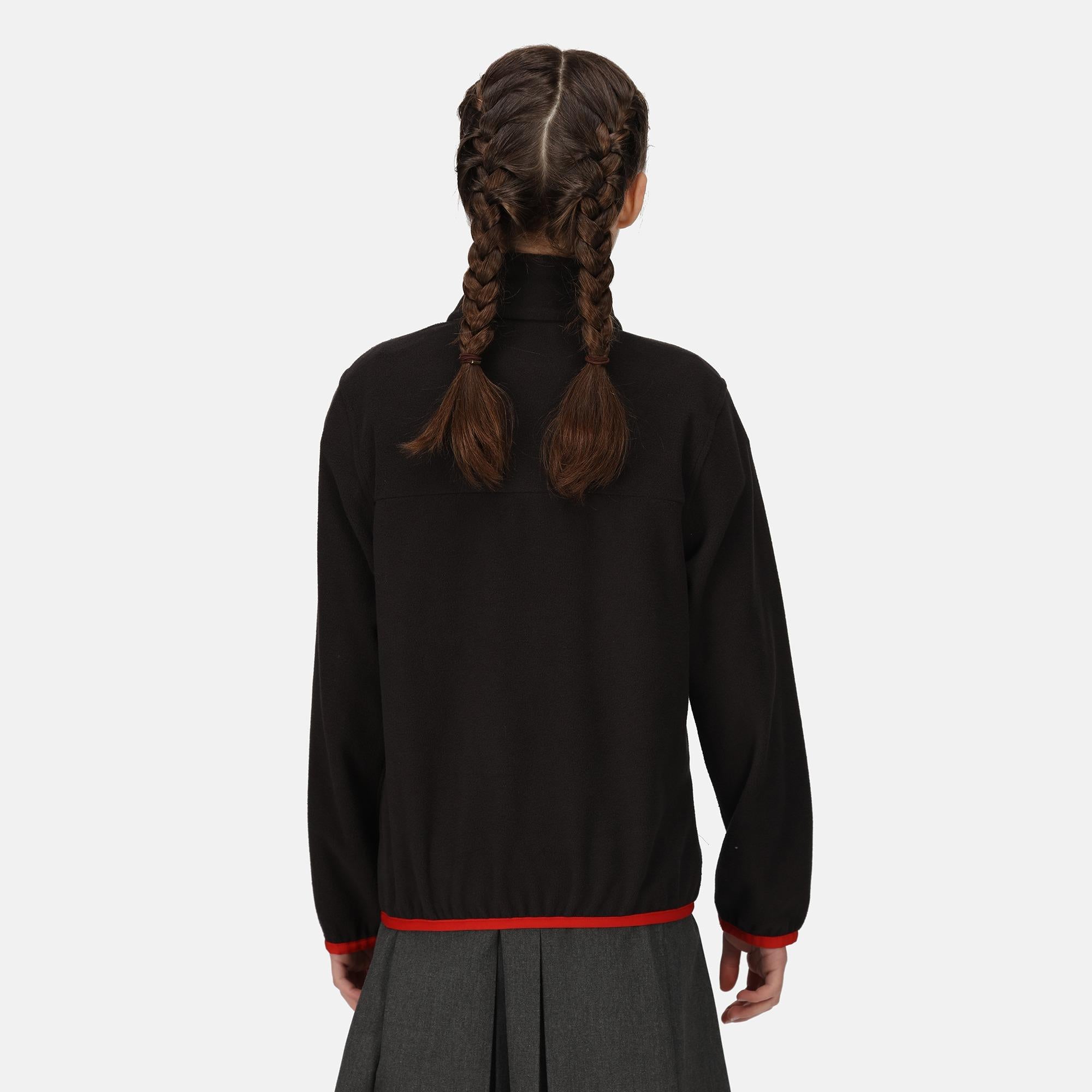 Regatta Junior black kid's warm full-zip micro-fleece #TRF688