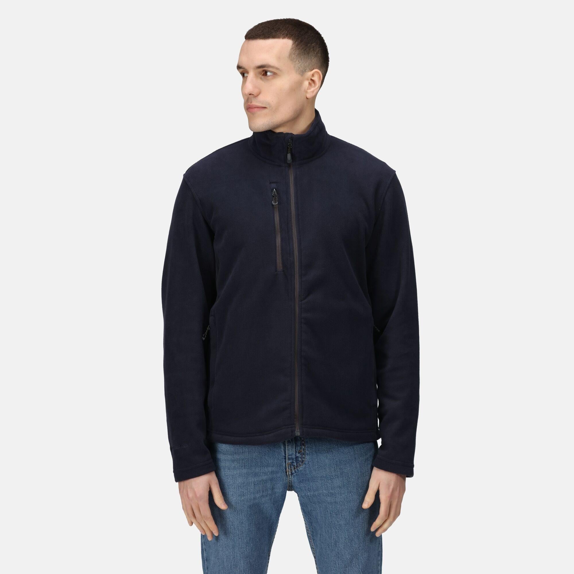 Regatta black men's recycled fabric full-zip quick-dry fleece #TRF618