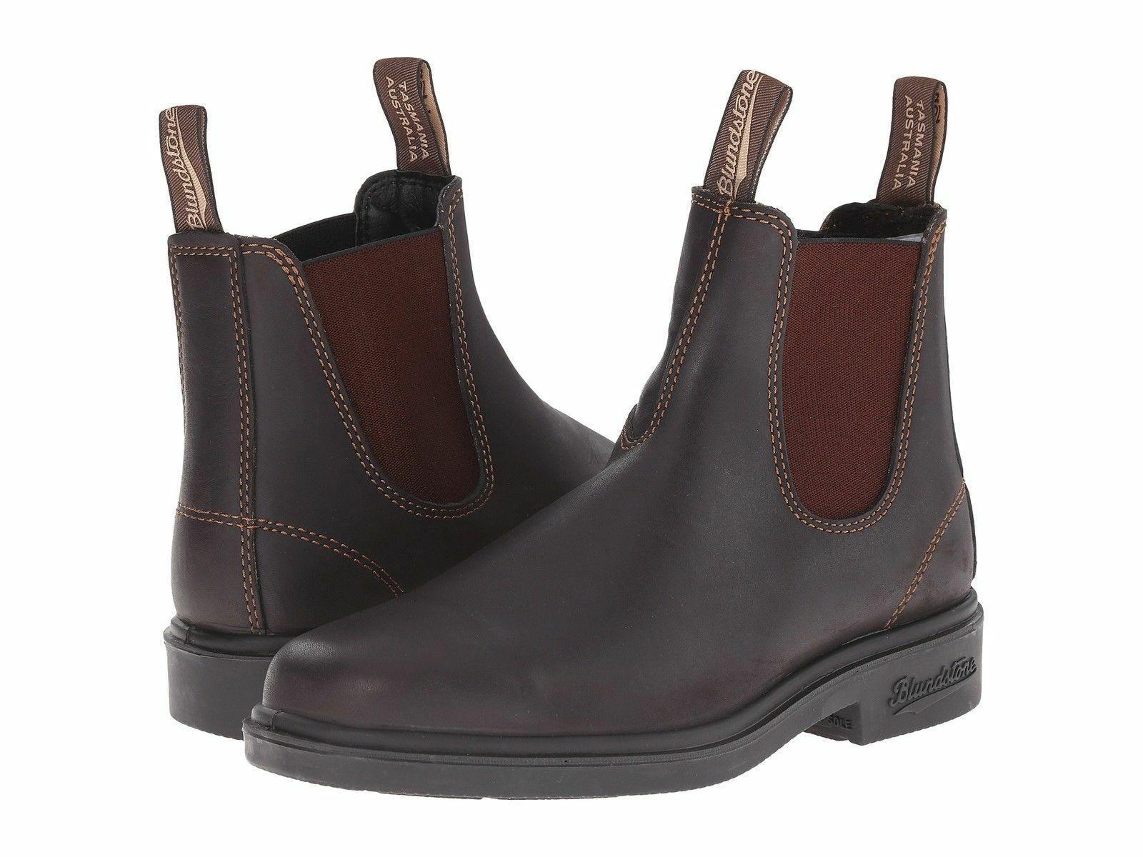 Blundstone 062 stout brown premium leather soft-toe chelsea dealer boot