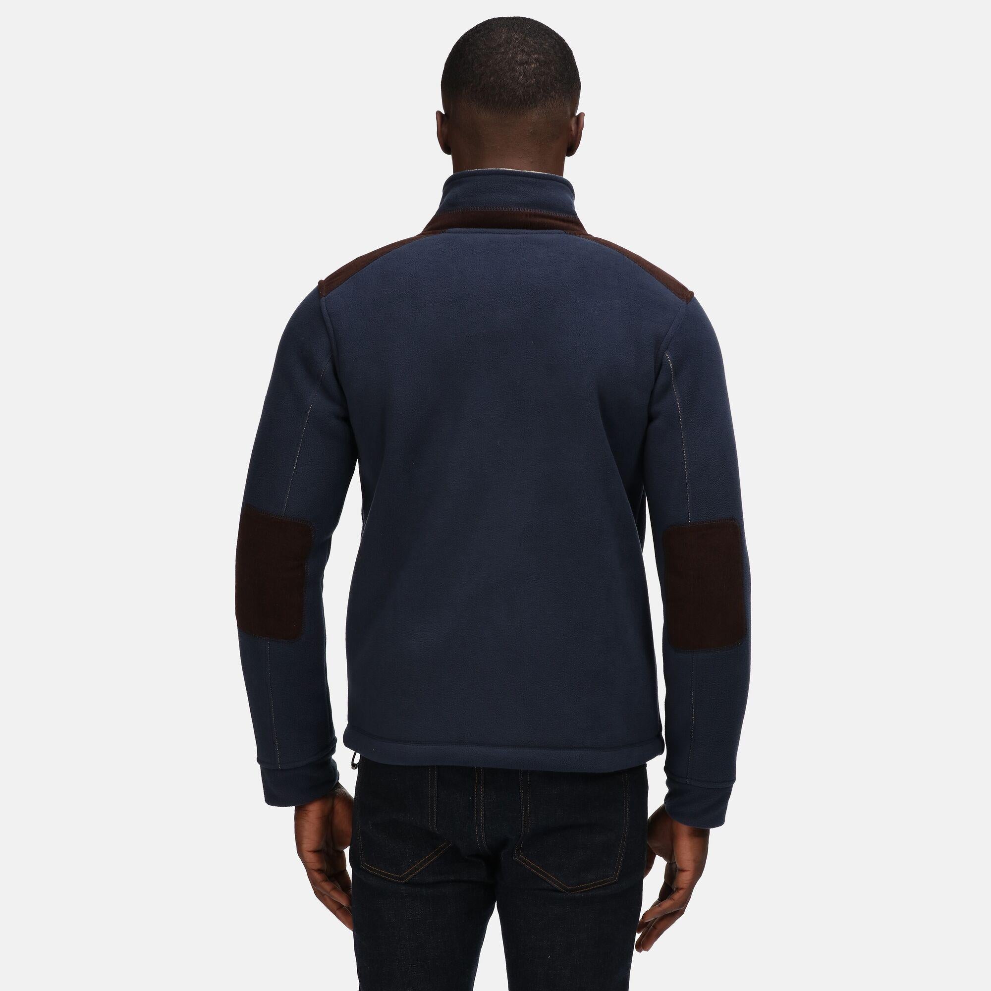 Regatta Faversham navy men's warm-backed heavyweight full-zip fleece #TRF666