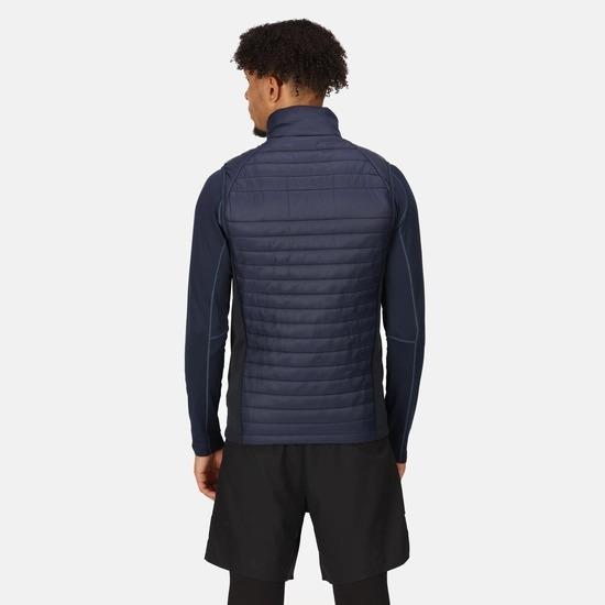 Regatta Navigate black/grey men's thermal insulated padded hybrid bodywarmer #TRA894