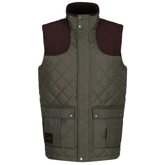 Regatta Padbury khaki men's insulated water-repellent bodywarmer #TRA874