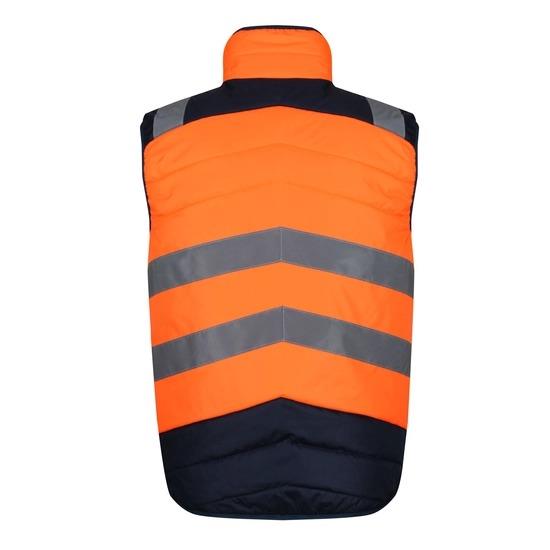 Regatta orange men's hi-vis waterproof insulated baffle bodywarmer #TRA871