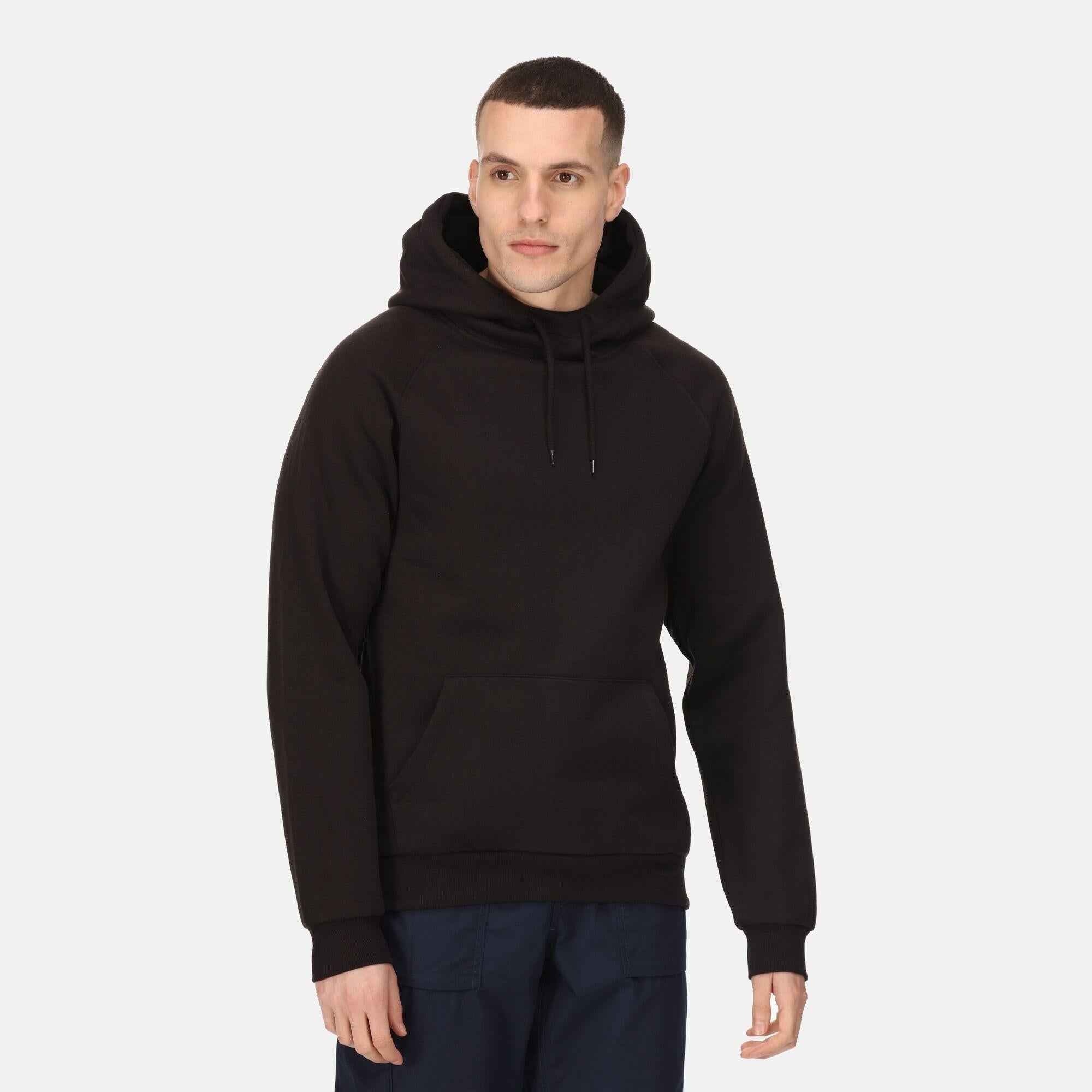 Regatta Pro black men's overhead relaxed work hoodie #TRF684