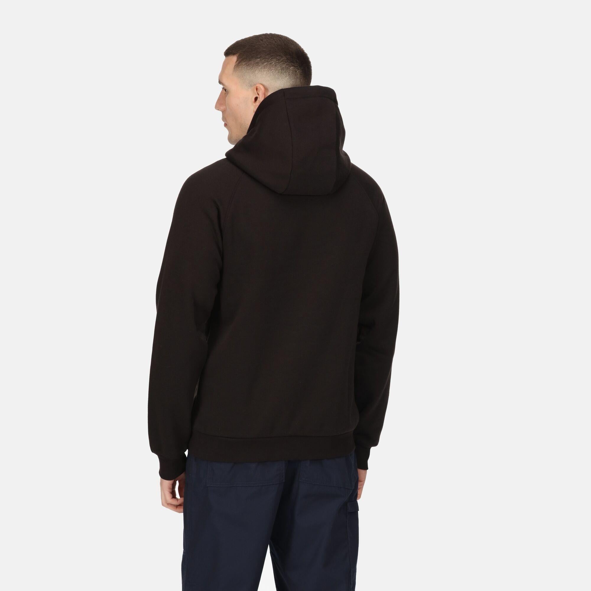 Regatta Pro black men's overhead relaxed work hoodie #TRF684