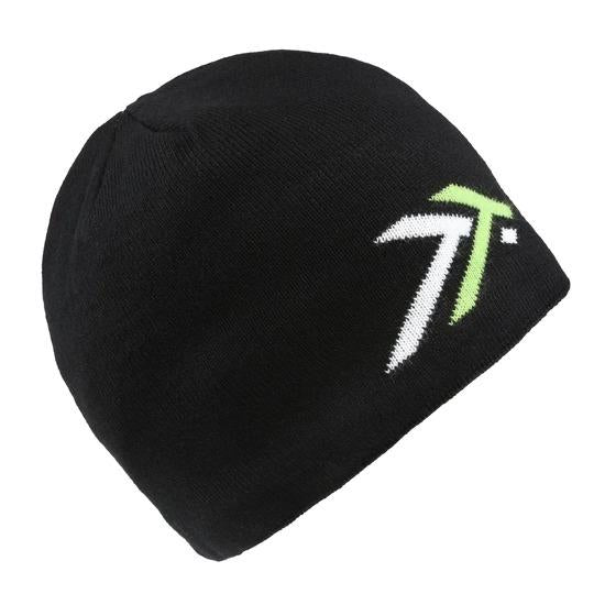 Regatta black/lime men's waterproof fleece-lined knit beanie hat #TRC331