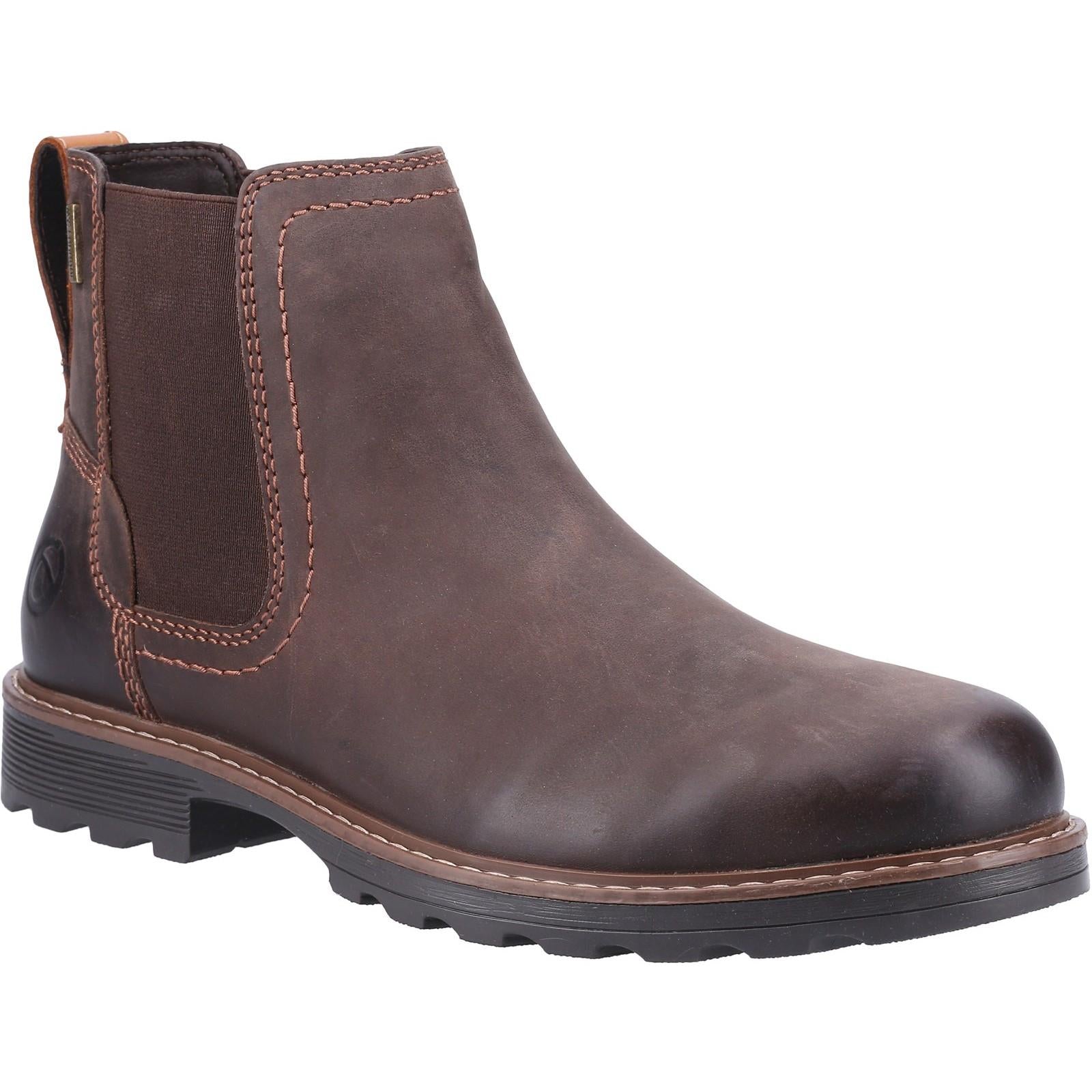 Cotswold Nibley brown nubuck leather waterproof Chelsea dealer boots