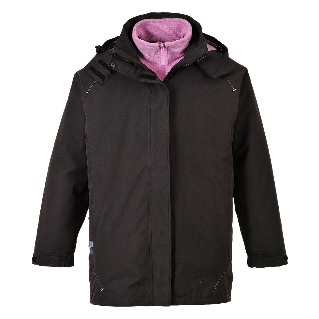 Portwest Elgin black 3-in-1 waterproof ladies jacket #S571