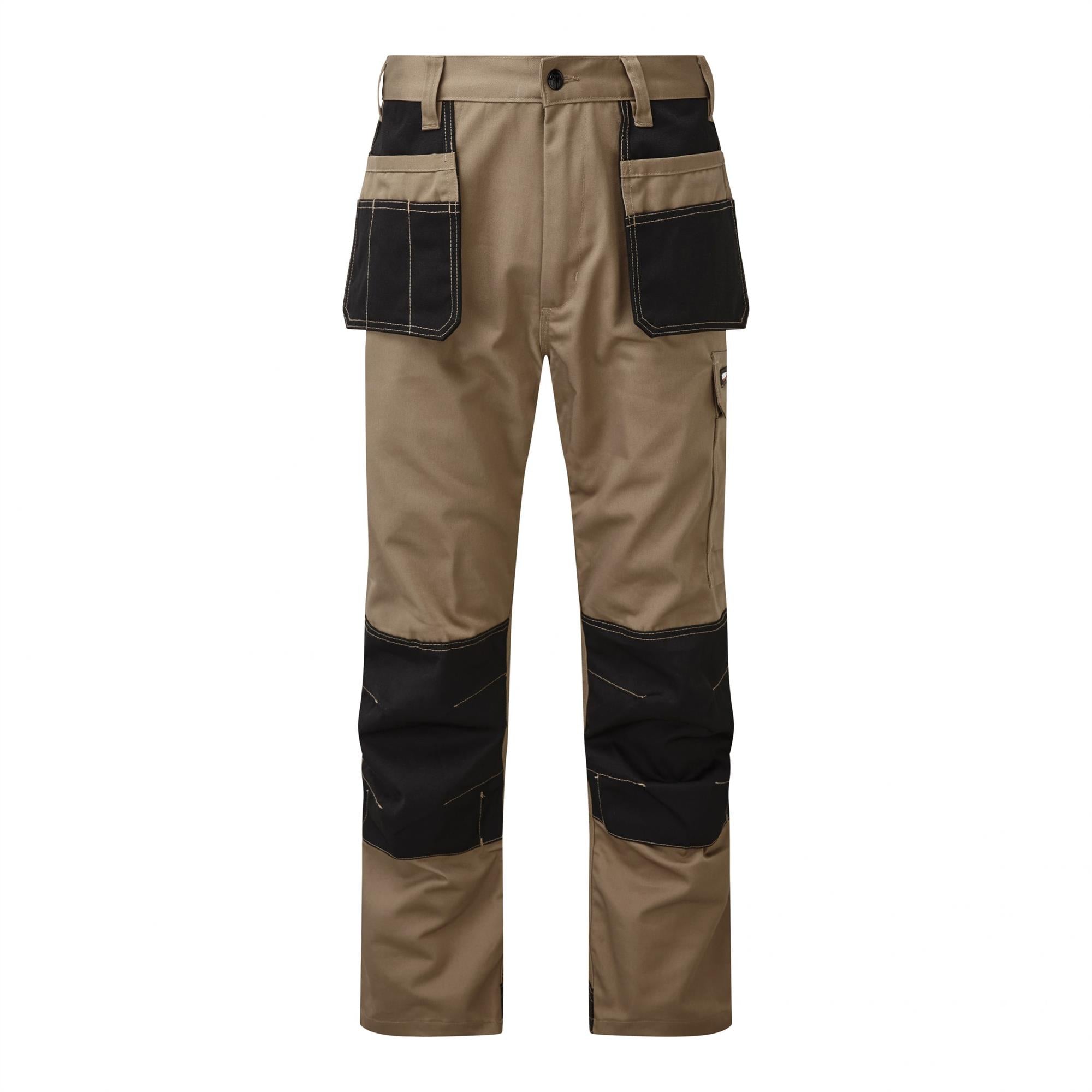 TuffStuff Excel sand/black contrast heavyweight poly-cotton holster pocket work cargo trouser #710
