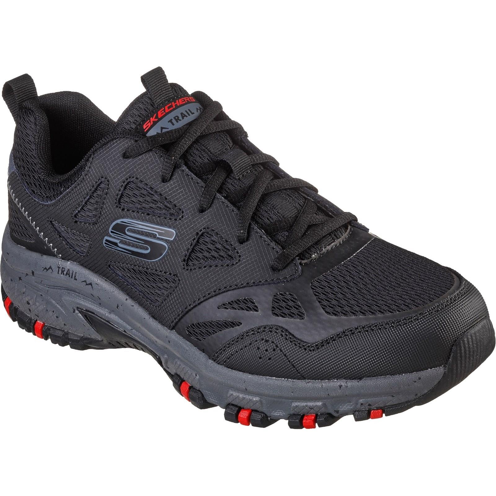 Skechers Hillcrest black/charcoal men's memory-foam trainer shoe #237265