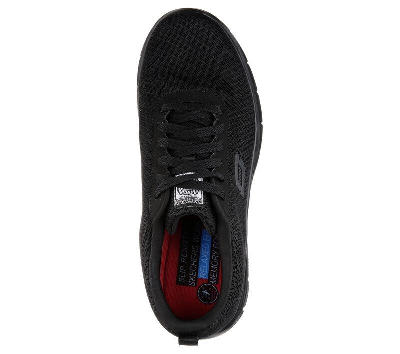 Skechers Flex Advantage - Bendon Sr black men's casual work shoe #77125EC