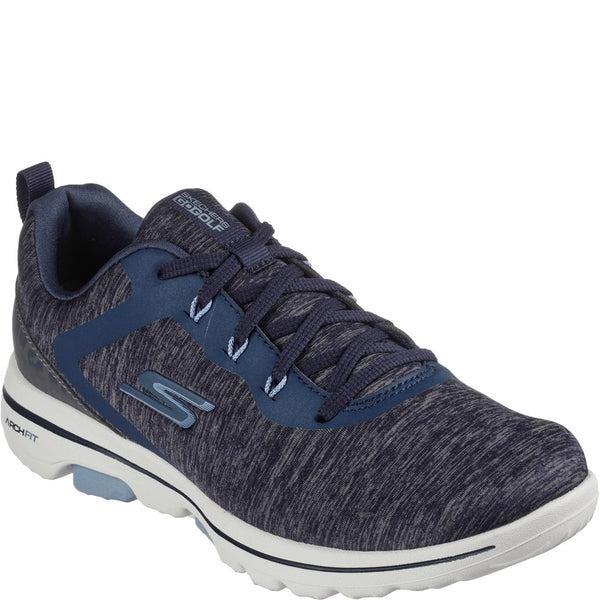 Skechers Go Golf Walk 5 navy/blue woman's lace-up arch fit trainer #123034