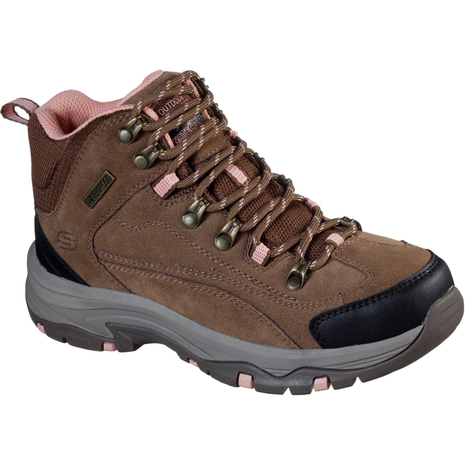Skechers Trego Alpine Trail brown waterproof hiking woman's boots #167004
