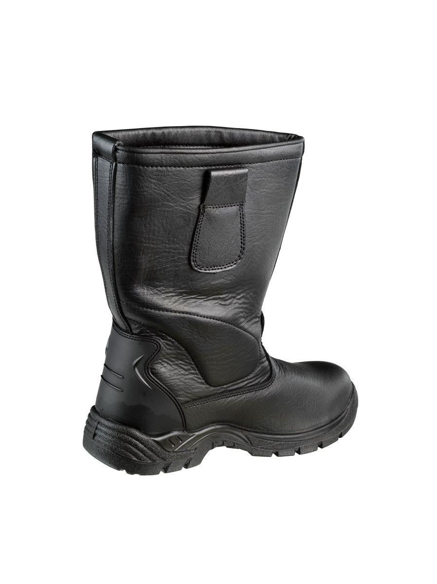 Warrior S3 black leather waterproof composite toe-cap/midsole safety rigger work boot