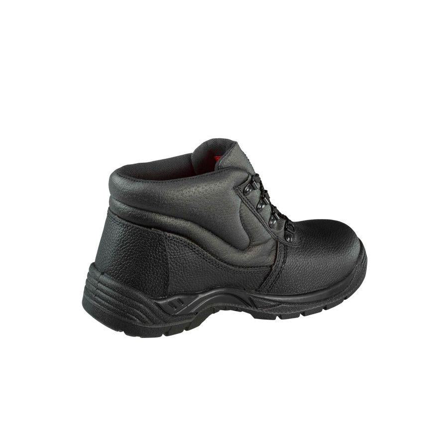 Warrior S1P black leather steel toe-cap/midsole safety work boot