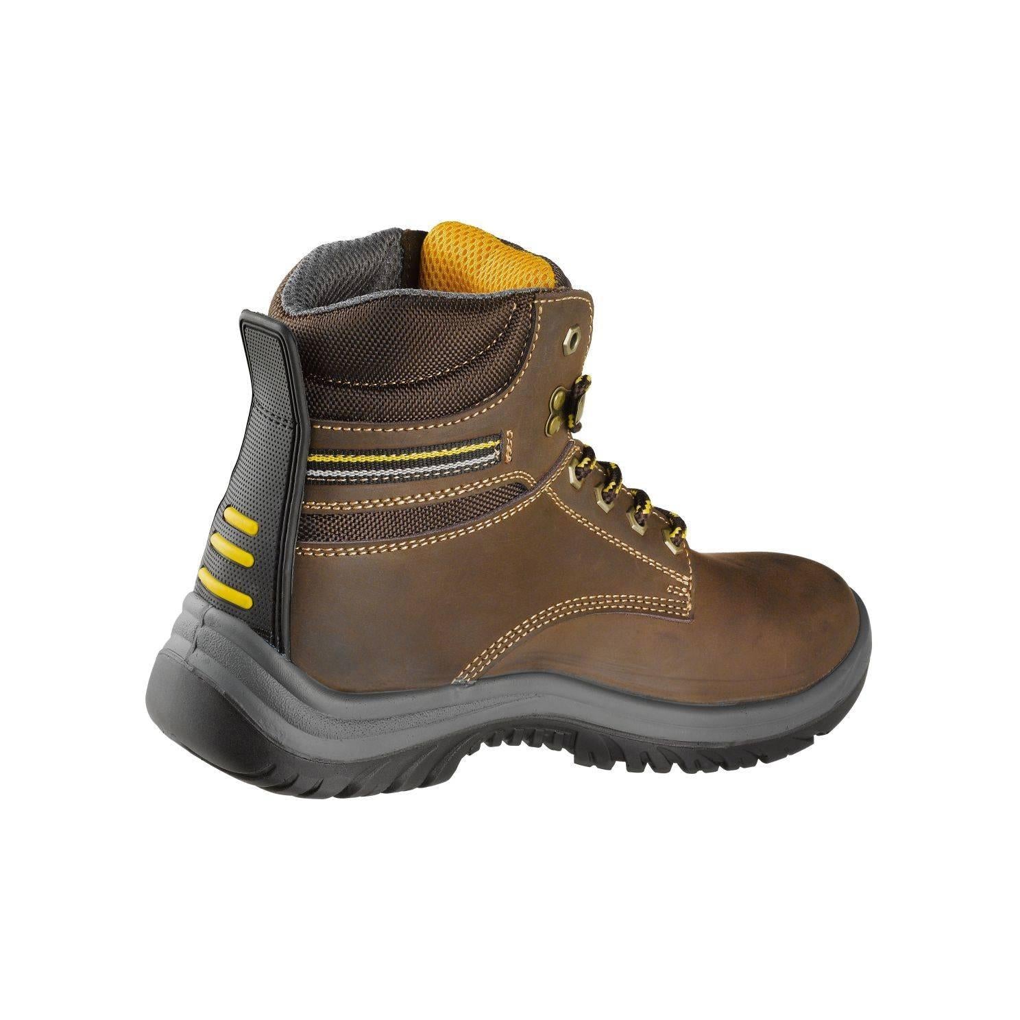 Warrior S3 brown leather steel toe-cap/midsole safety work boot