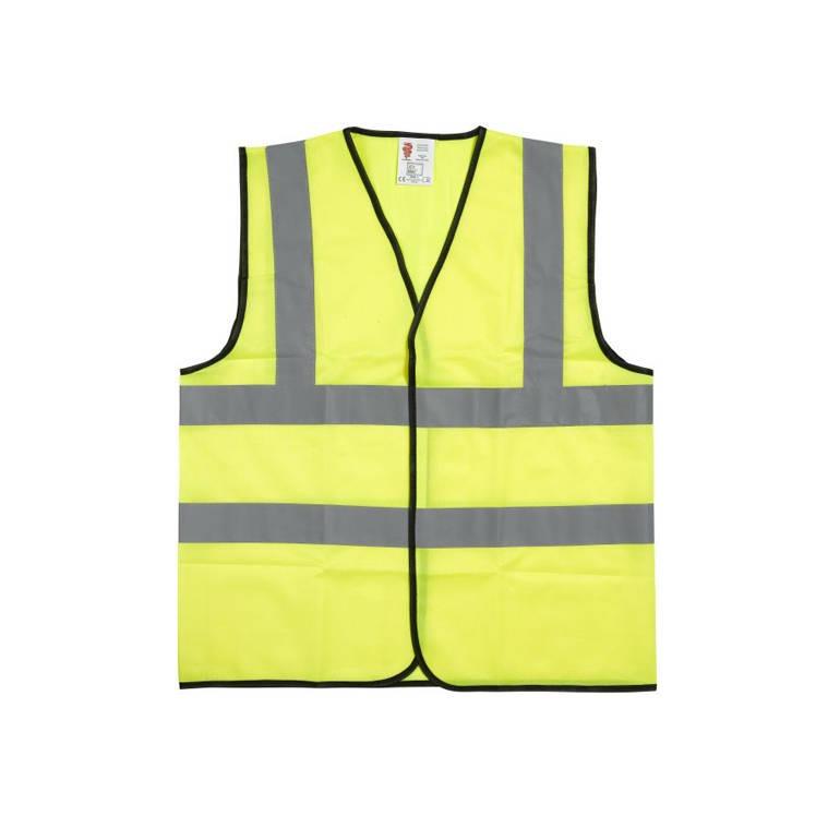Warrior yellow high-visibility velcro front polyester waistcoat