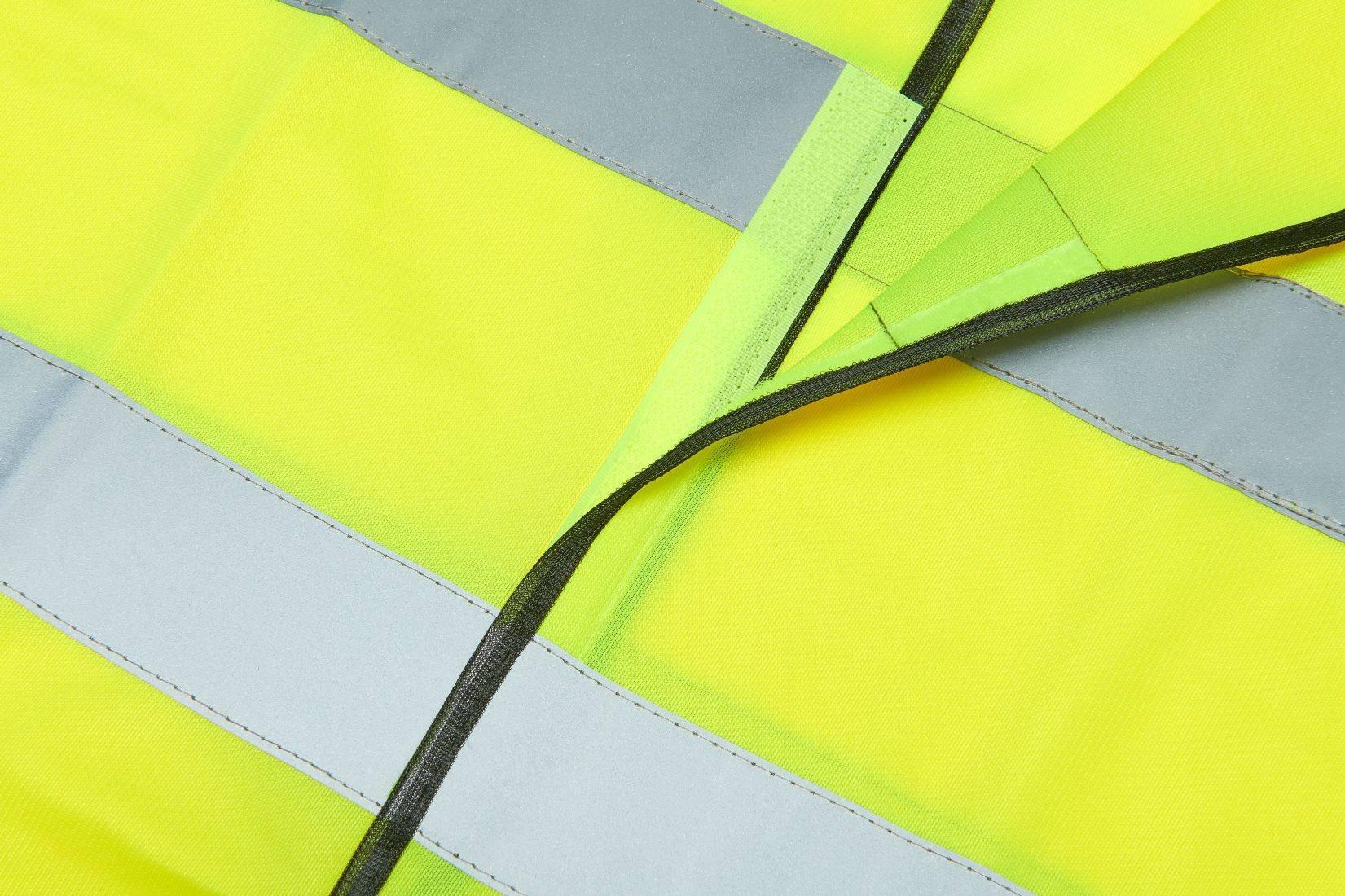 Warrior yellow high-visibility velcro front polyester waistcoat