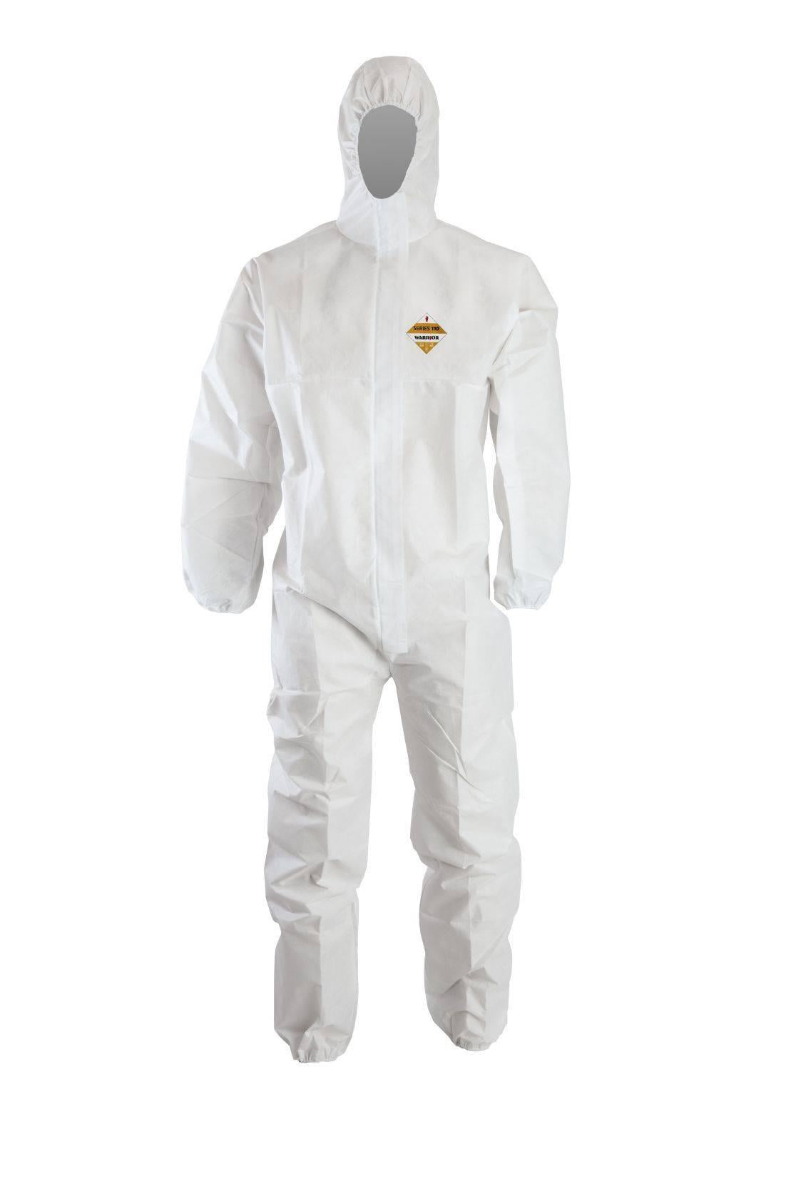 Warrior white WS110 Type 5/6 50GSM SMMS material Coverall #0122DWHZ005