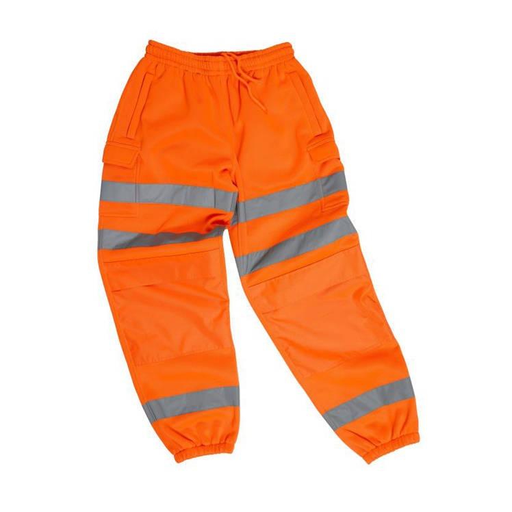 Warrior orange Rail hi-vis cargo pocket elasticated waist work joggers #0118DWHV02SO