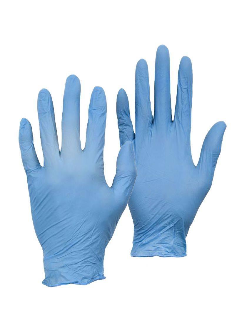 Warrior blue nitrile powder-free disposable gloves (box 100) #0117DWGL390